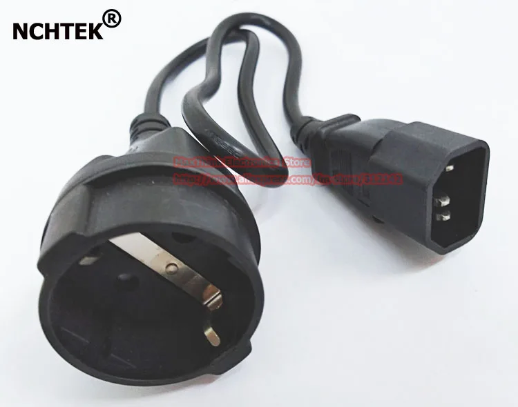 NCHTEK IEC 320 C14 в Европу Schuko розетка короткий кабель адаптера для UPS PDU 0 5 м/Бесплатная