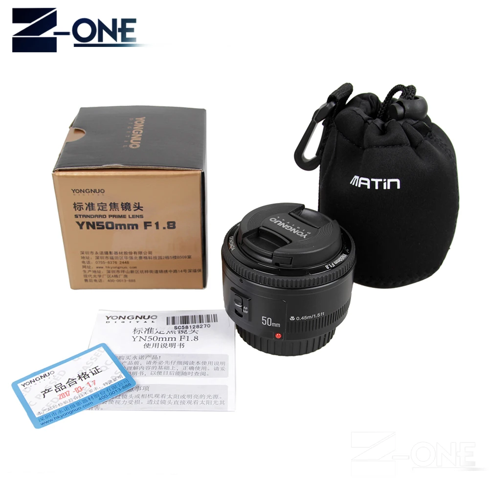 YONGNUO Lens YN50mm f1.8 YN EF 50mm f/1.8 AF Lens YN50 Aperture Auto Focus Lens for Canon EOS 60D 70D 5D2 5D3 600d DSLR Cameras
YONGNUO Lens YN50mm f1.8 YN EF 50mm f/1.8 AF Lens YN50 Aperture Auto Focus Lens for Canon EOS 60D 70D 5D2 5D3 600d DSLR Cameras