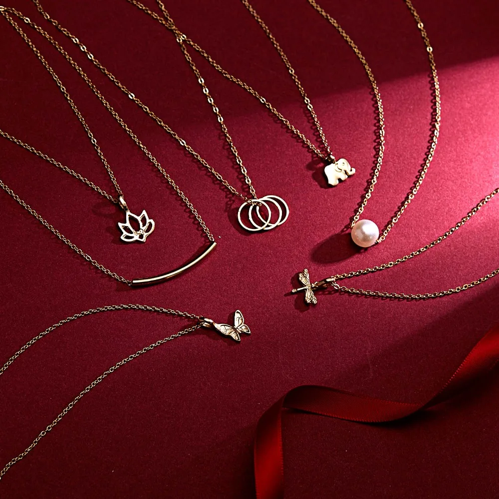 RINHOO Animal Elephant Flower Gold Color Pendant Necklaces Clavicle Chains necklace Fashion Chain Necklace Women Vintage Jewelry
RINHOO Animal Elephant Flower Gold Color Pendant Necklaces Clavicle Chains necklace Fashion Chain Necklace Women Vintage Jewelry