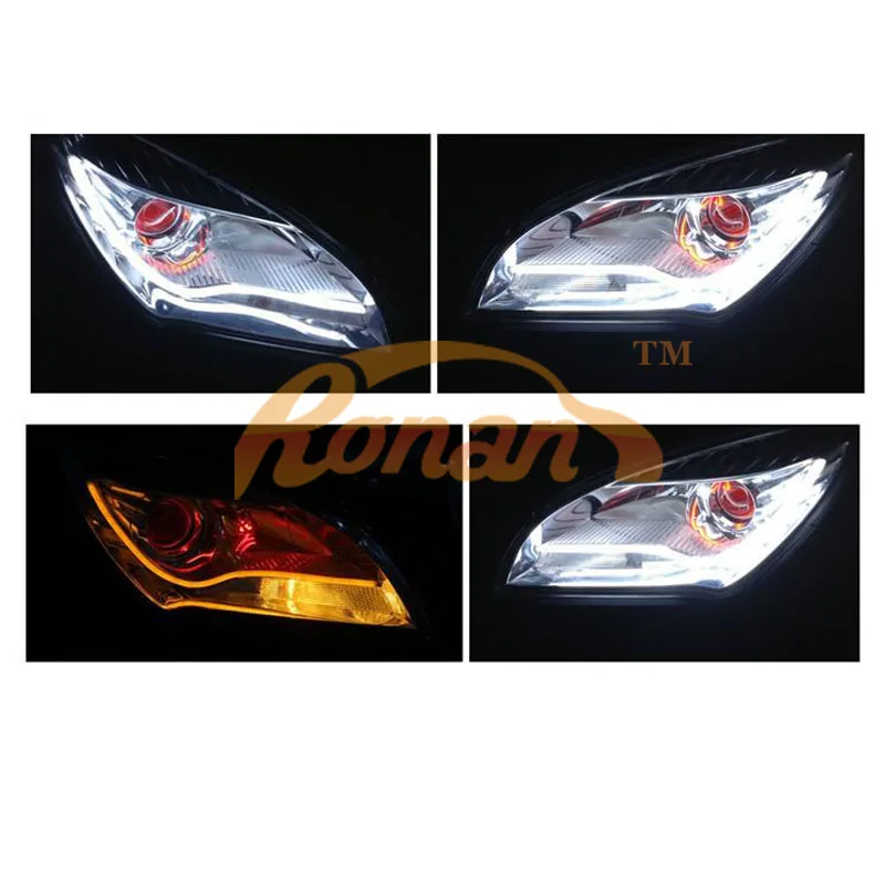 RONAN 2 X 60cm Daytime Running Light Universial Flexible Soft Tube Guide Car LED Strip White DRL and Yellow Turn Signal Light
RONAN 2 X 60cm Daytime Running Light Universial Flexible Soft Tube Guide Car LED Strip White DRL and Yellow Turn Signal Light