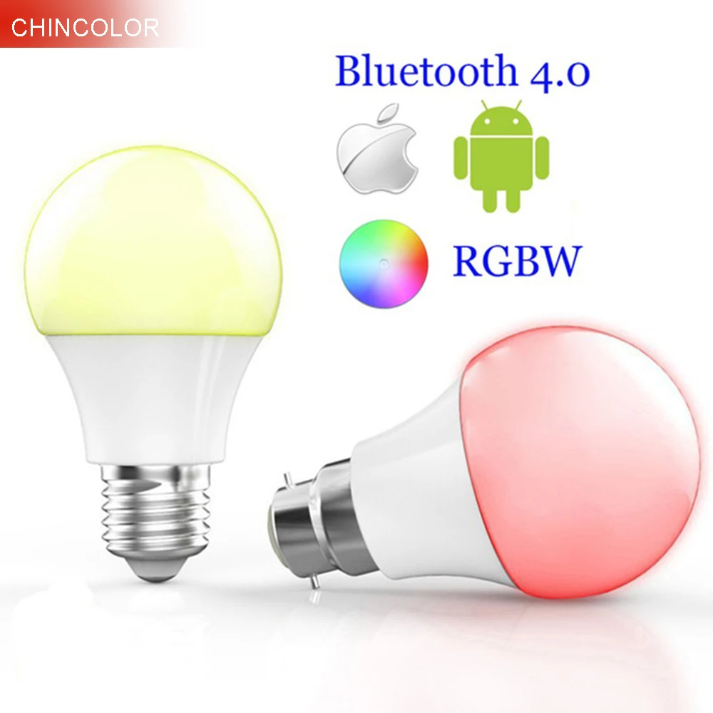 Умная Bluetooth 4,0 Светодиодная лампа разных цветов E27 или B22 база 4,5 Вт RGBW с регулируемой яркостью Интеллектуальное освещение точечная лампа для ...
Умная Bluetooth 4,0 Светодиодная лампа разных цветов E27 или B22 база 4,5 Вт RGBW с регулируемой яркостью Интеллектуальное освещение точечная лампа для ...