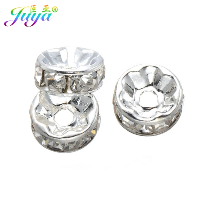 Juya 100pcs Wholesale DIY Spacers Beads Supplies Cz Rhinestones 8mm Metal Separator Beads For Handmade Beadwork Jewelry Making
Juya 100pcs Wholesale DIY Spacers Beads Supplies Cz Rhinestones 8mm Metal Separator Beads For Handmade Beadwork Jewelry Making