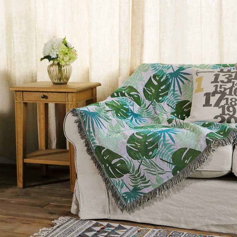 Green Leaves Jacquard Knitted Blanket Throw Sofa Towel Soft Knit Chair Couch Sofa Cover for Living Room Travel Plaids Bedspread
Green Leaves Jacquard Knitted Blanket Throw Sofa Towel Soft Knit Chair Couch Sofa Cover for Living Room Travel Plaids Bedspread