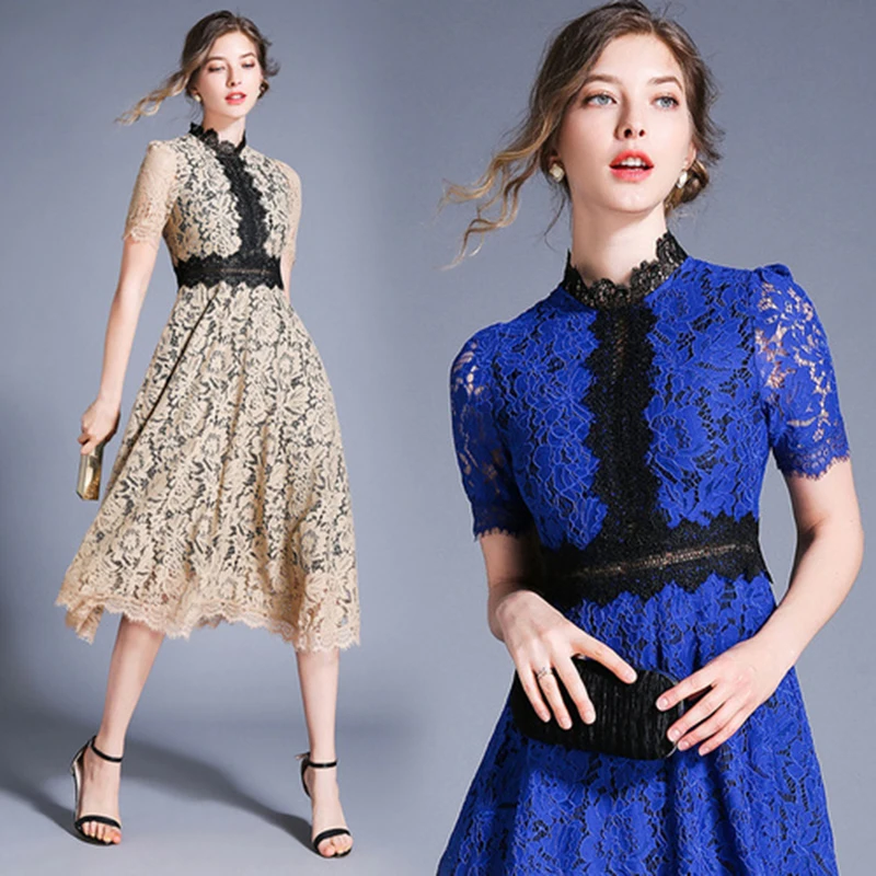 fashion Crochet Hollow Out Patchwork Lace midi female Dress Plus Size Floral blue Robe women Casual England Evening Long Dresses
fashion Crochet Hollow Out Patchwork Lace midi female Dress Plus Size Floral blue Robe women Casual England Evening Long Dresses
