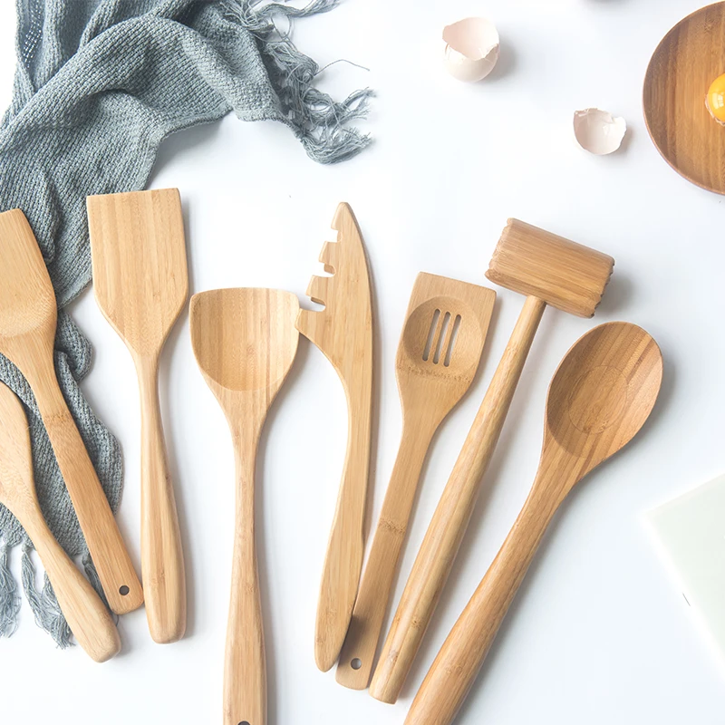Japan Style Bamboo Kitchenware Shovel Colander Rice Soup Spoon Meat Hammer Food Clip Household High Temperature Cooking Set
Japan Style Bamboo Kitchenware Shovel Colander Rice Soup Spoon Meat Hammer Food Clip Household High Temperature Cooking Set