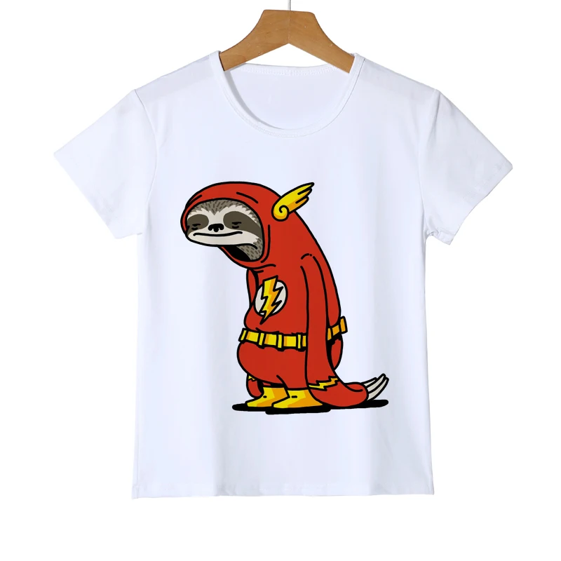 Фото Детская футболка с забавным супергероем Ленивец индивидуальный - купить