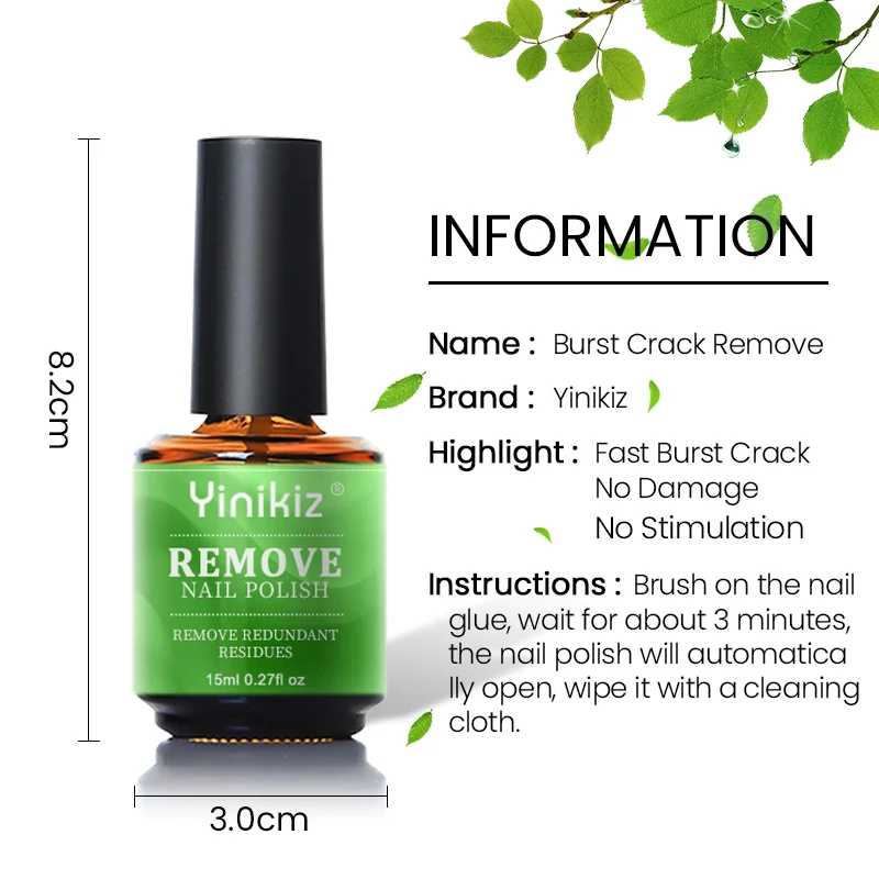 Nail Polish Remove GelLiquid 15ML Nail Gel Polish Remover Magic Remover Healthy Fast Within 2-3 MINS Gel Green Health
Nail Polish Remove GelLiquid 15ML Nail Gel Polish Remover Magic Remover Healthy Fast Within 2-3 MINS Gel Green Health
