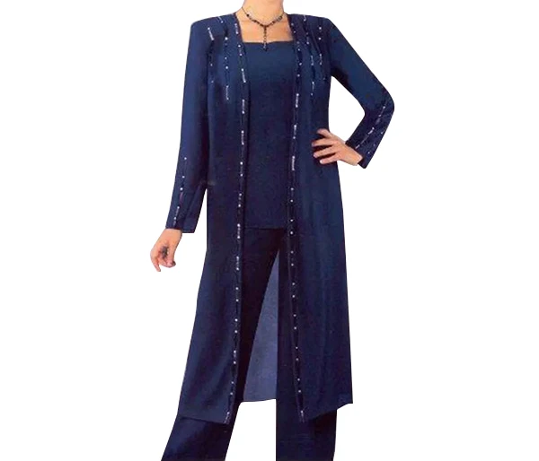 Dark Navy Chiffon Mother of the Bride Dresses Pant Suits Jacket Beads Formal Wedding Mother of the Groom Outfit Plus Size
Dark Navy Chiffon Mother of the Bride Dresses Pant Suits Jacket Beads Formal Wedding Mother of the Groom Outfit Plus Size