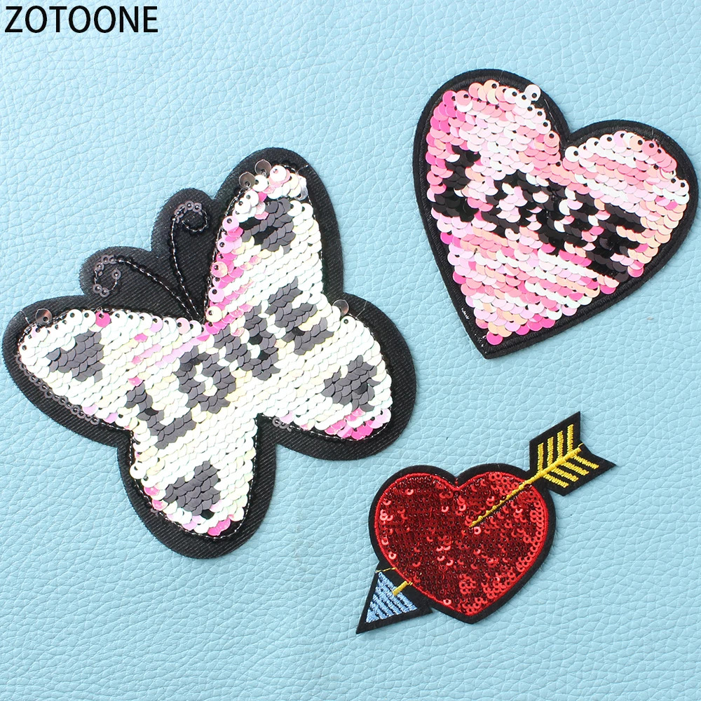 ZOTOONE Reversible Sequin Love Patches for Clothing Diy Heart Stickers Sewing on Badges Applique on Clothes Letters Applications
ZOTOONE Reversible Sequin Love Patches for Clothing Diy Heart Stickers Sewing on Badges Applique on Clothes Letters Applications