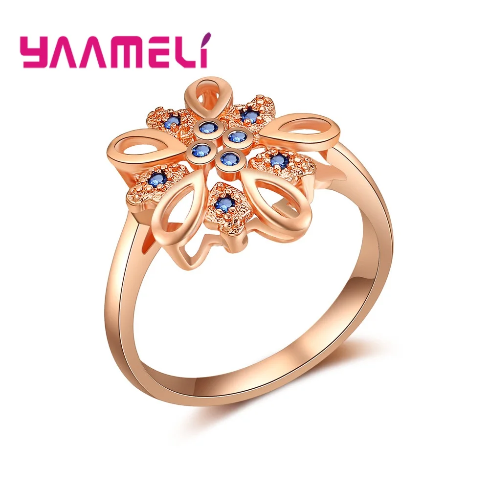 Sumptuous Rose Gold Finger Rings Beautiful Flower Shape Design For Women Ladies Blue Cubic Zirconia Crystal Jewelry Gift
Sumptuous Rose Gold Finger Rings Beautiful Flower Shape Design For Women Ladies Blue Cubic Zirconia Crystal Jewelry Gift