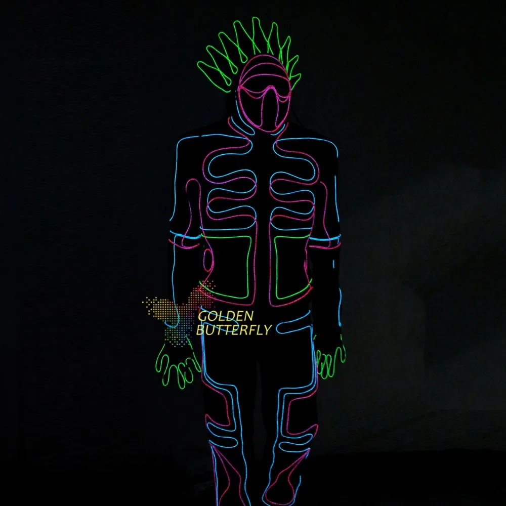EL Cold Light Clothing Glowing Dance Clothing EL Indian Costumes Luminous Scintillation Costumes Men EL Clothes Cold Strip Party
EL Cold Light Clothing Glowing Dance Clothing EL Indian Costumes Luminous Scintillation Costumes Men EL Clothes Cold Strip Party