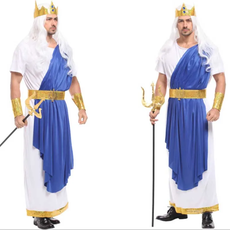 2019 Carnival Adult Poseidon Costume Men Halloween Costume Adult Neptune Male Cosplay Costume Blue With White Robe Fancy Dress
2019 Carnival Adult Poseidon Costume Men Halloween Costume Adult Neptune Male Cosplay Costume Blue With White Robe Fancy Dress