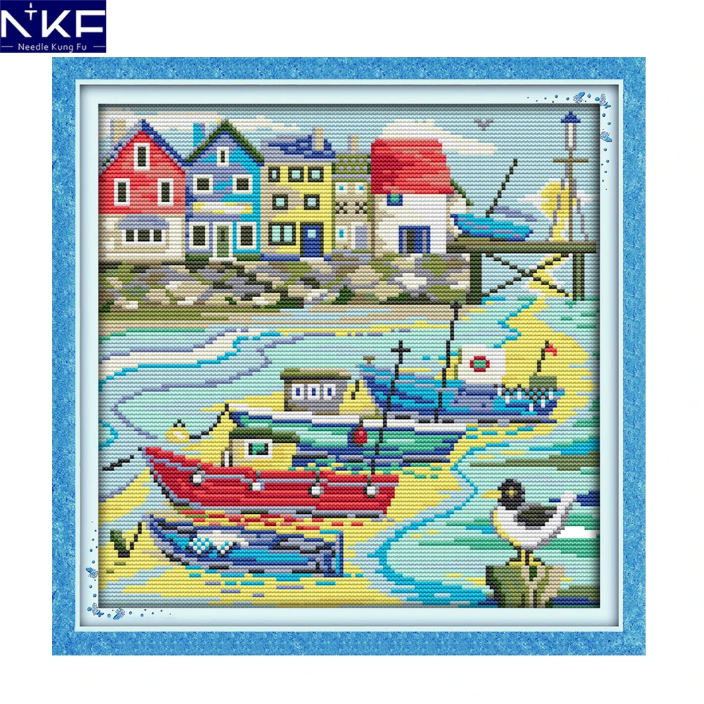 NKF Love Harbor Pattern Cross Stitch 11CT 14CT Cross Stitch Sets Handmade Cross Stitch Kits Embroidery Needlework Home Decor
NKF Love Harbor Pattern Cross Stitch 11CT 14CT Cross Stitch Sets Handmade Cross Stitch Kits Embroidery Needlework Home Decor