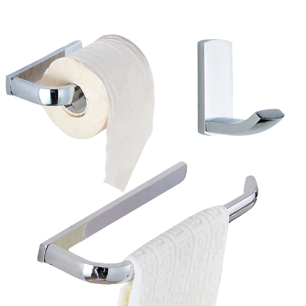 Leyden Chrome Brass Wall Mounted Towel Ring Holder Roll Paper Holder Tissue Holder Robe Hook 3pcs Bathroom Accessories Set
Leyden Chrome Brass Wall Mounted Towel Ring Holder Roll Paper Holder Tissue Holder Robe Hook 3pcs Bathroom Accessories Set