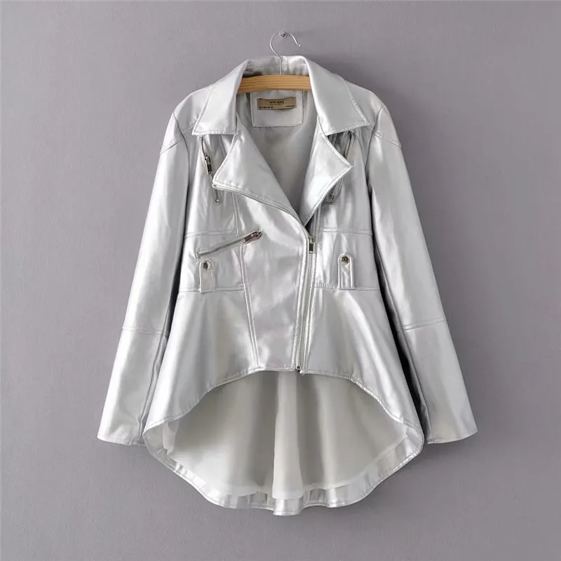 Women Faux leather PU jackets coats 2019 Autumn winter coats female casual Loose zipper streetwear black jackets Windbreaker 526
Women Faux leather PU jackets coats 2019 Autumn winter coats female casual Loose zipper streetwear black jackets Windbreaker 526