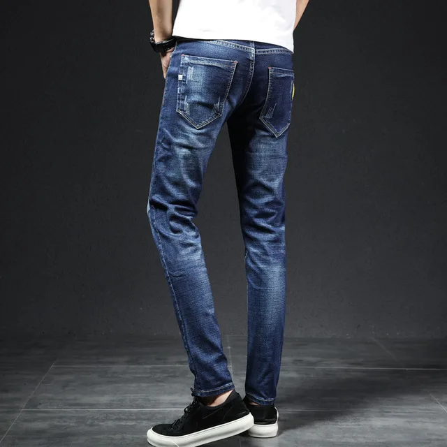 Men's Spring and Autumn Thin Trends Mid-rise Slim Straight Pants Worn, worn, washed, cats must be stretched jeans
Men's Spring and Autumn Thin Trends Mid-rise Slim Straight Pants Worn, worn, washed, cats must be stretched jeans