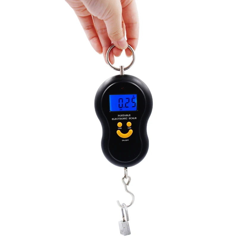 100pcs/lot by dhl fedex Electronic Luggage Weight Fishing Hook Scale Weighing balcance 50kg * 10g LCD display
100pcs/lot by dhl fedex Electronic Luggage Weight Fishing Hook Scale Weighing balcance 50kg * 10g LCD display