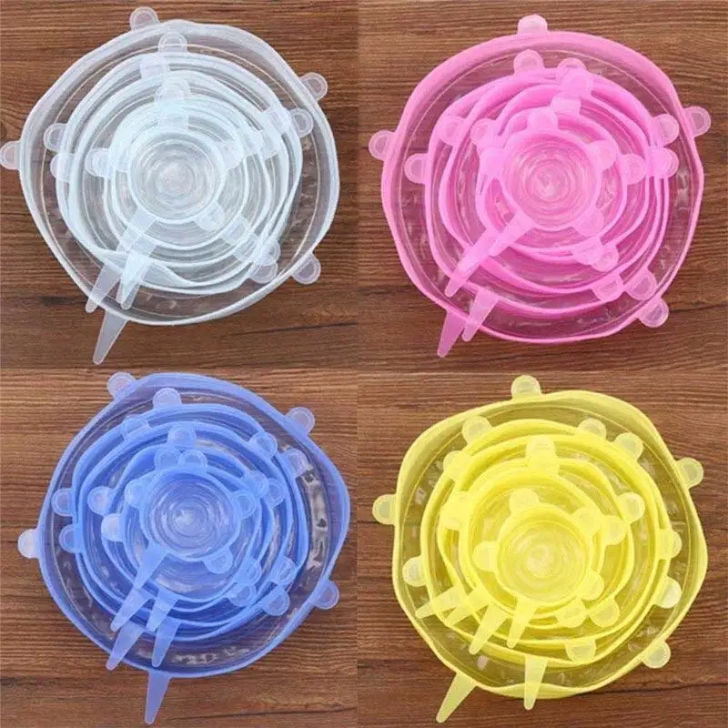6 Pcs Multifunctional Reusable Silicone Food Pot Lid Bowl Covers Wrap Stretchable Preservative Film LXY9 AP1718
6 Pcs Multifunctional Reusable Silicone Food Pot Lid Bowl Covers Wrap Stretchable Preservative Film LXY9 AP1718