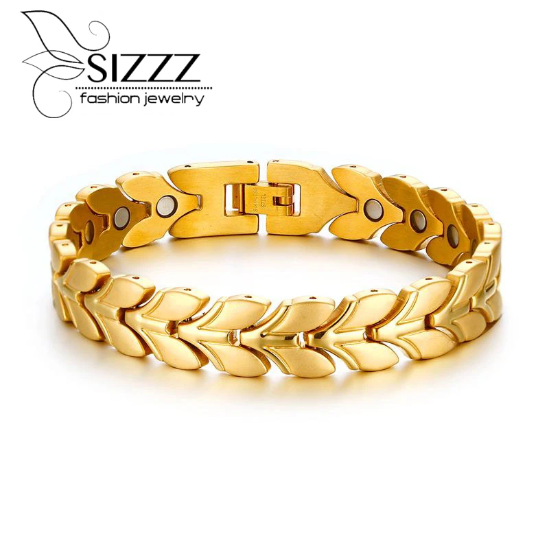 SIZZZ 21CM Long Original feature jewelry12MM titanium steel belt magnetic wheat Bracelet&Bangles trendy for men
SIZZZ 21CM Long Original feature jewelry12MM titanium steel belt magnetic wheat Bracelet&Bangles trendy for men