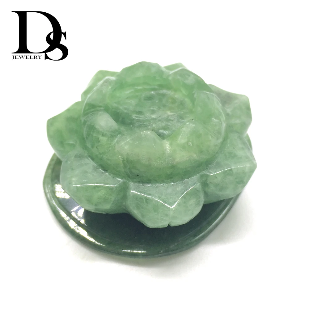 Natural Carved Fluorite Quartz Lotus Crystal Cute Flower With Green Aventurine Leaf Buddhism Monk Charms Home Decoration
Natural Carved Fluorite Quartz Lotus Crystal Cute Flower With Green Aventurine Leaf Buddhism Monk Charms Home Decoration