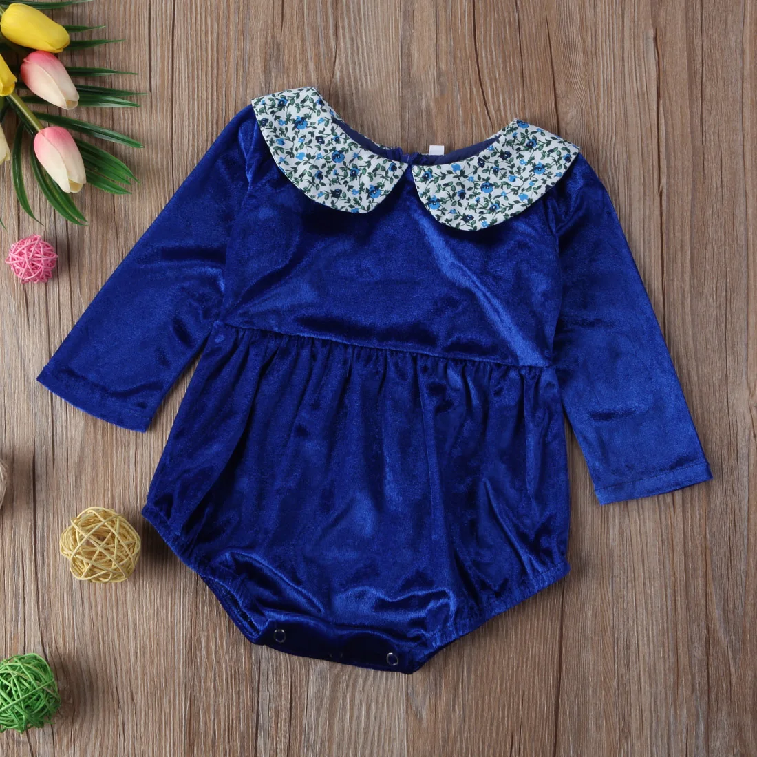 Babies Solid Blue Long Sleeve Bodysuit Newborn Infant Baby Girls Peter Pan Collar Bodysuit Outfits Winter Clothes
Babies Solid Blue Long Sleeve Bodysuit Newborn Infant Baby Girls Peter Pan Collar Bodysuit Outfits Winter Clothes