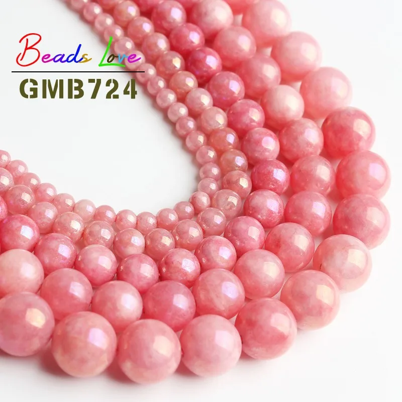 Wholesale Pink Plating Angelite Stone 4 6 8 10 12mm Round Loose Beads Diy Bracelet Necklace for Jewelry Making Beadwork 15 Inch
Wholesale Pink Plating Angelite Stone 4 6 8 10 12mm Round Loose Beads Diy Bracelet Necklace for Jewelry Making Beadwork 15 Inch