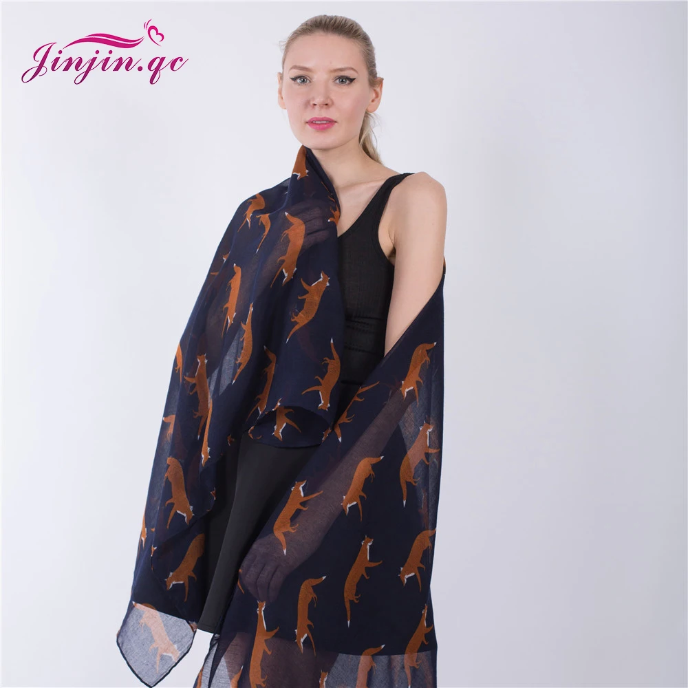 Jinjin.QC Fashion Womens Viscose Scarves and Wraps Soft Scarf Women Fox Print Cat Head Shawl Feather echarpes foulards female
Jinjin.QC Fashion Womens Viscose Scarves and Wraps Soft Scarf Women Fox Print Cat Head Shawl Feather echarpes foulards female