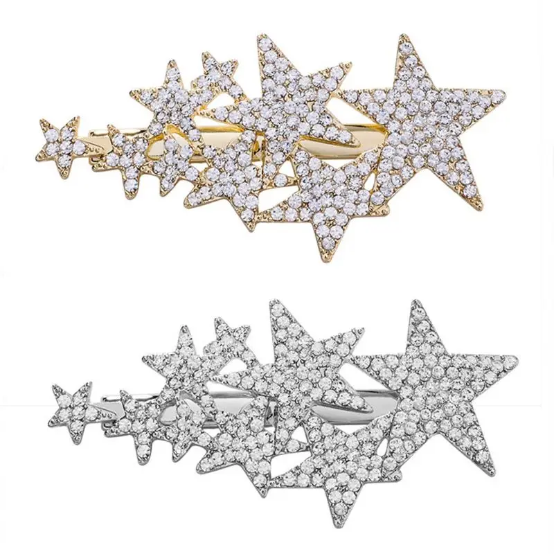 Korean Full Glitter Rhinestone Duckbill Hair Clip Girls Irregular Big Small Star Hairpin Geometric Metallic Gold Silver Clip
Korean Full Glitter Rhinestone Duckbill Hair Clip Girls Irregular Big Small Star Hairpin Geometric Metallic Gold Silver Clip