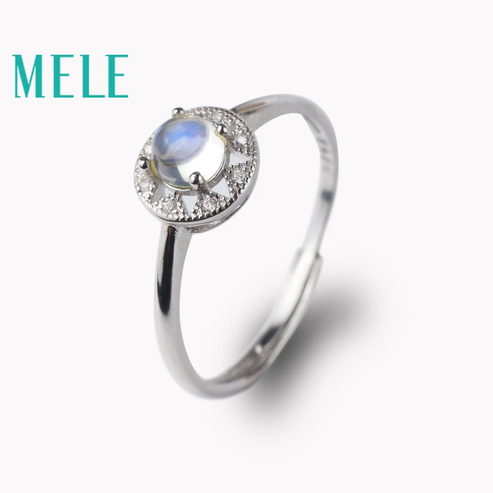 Natural moonstone 925 sterling silver rings for women and girls,blue color 5mm round cut stone Circular triangle fine
Natural moonstone 925 sterling silver rings for women and girls,blue color 5mm round cut stone Circular triangle fine