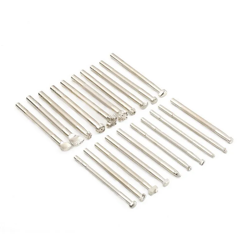 High Quality 20pcs/Set Leather Working Saddle Making Tools Carving Leather Craft Stamps WA130 T10
High Quality 20pcs/Set Leather Working Saddle Making Tools Carving Leather Craft Stamps WA130 T10
