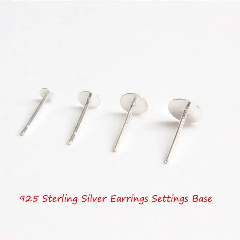 10pcs/bag 925 Sterling Silver Earrings Base 3/4/5/6mm Blank Round Cabochon Stud Ear Flat Base Settings Posts Pure Silver Earring
10pcs/bag 925 Sterling Silver Earrings Base 3/4/5/6mm Blank Round Cabochon Stud Ear Flat Base Settings Posts Pure Silver Earring