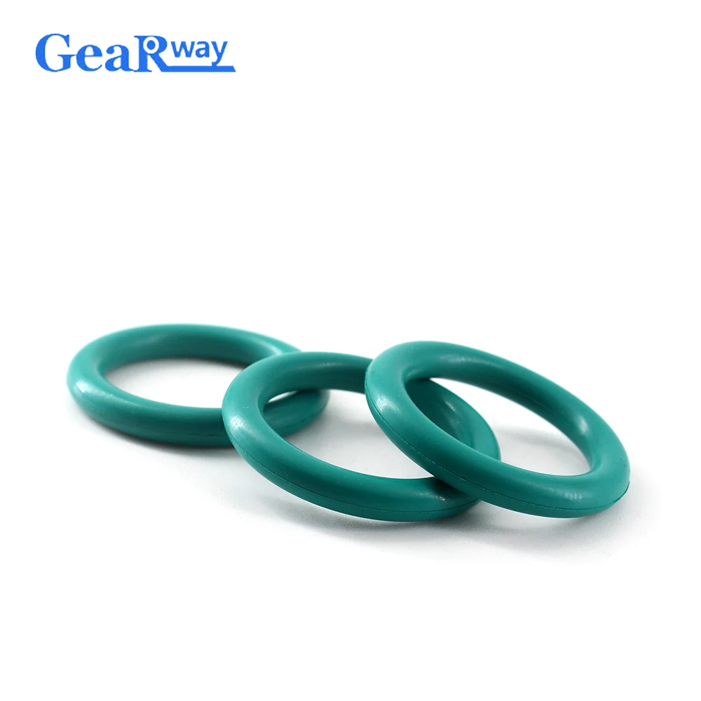 

Gearway Green FKM O Ring Seal 5.7mm thickness O Ring Sealing Gasket 62/63/65/67/97/98/100mm OD 70SH Hardness O Ring Sealing