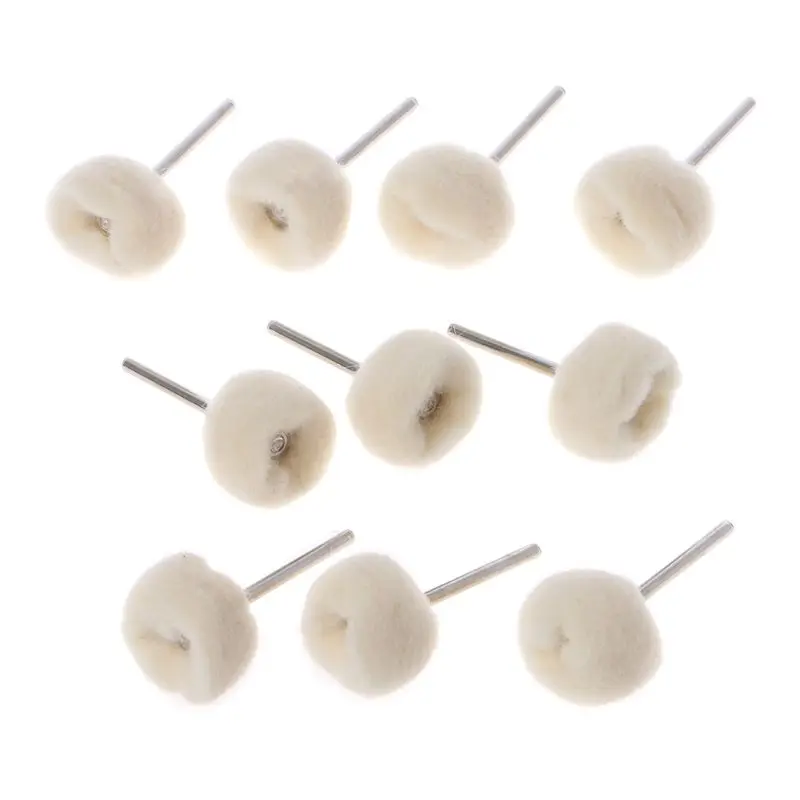 10Pcs Dremel Accessories 1/8" Shank Wool Polishing Head Grinding Jewelry Metals Wheels Felt Brushes for Rotary Tool Accessories
10Pcs Dremel Accessories 1/8" Shank Wool Polishing Head Grinding Jewelry Metals Wheels Felt Brushes for Rotary Tool Accessories