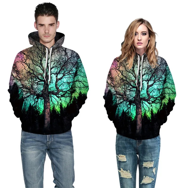 2019 fashion hip hop men/women's pullovers 3D digital print old tree and colorful sky hooded long sleeve loose polyester hoodies
2019 fashion hip hop men/women's pullovers 3D digital print old tree and colorful sky hooded long sleeve loose polyester hoodies