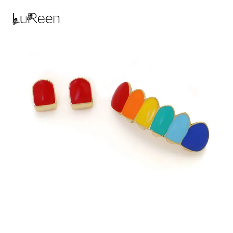 LuReen 3 Pcs Colorful Teeth Grillz Set Mixed Design Fake Tooth Grillz Cool Men Body Hip Hop US Rap Mouth Caps Jewelry
LuReen 3 Pcs Colorful Teeth Grillz Set Mixed Design Fake Tooth Grillz Cool Men Body Hip Hop US Rap Mouth Caps Jewelry