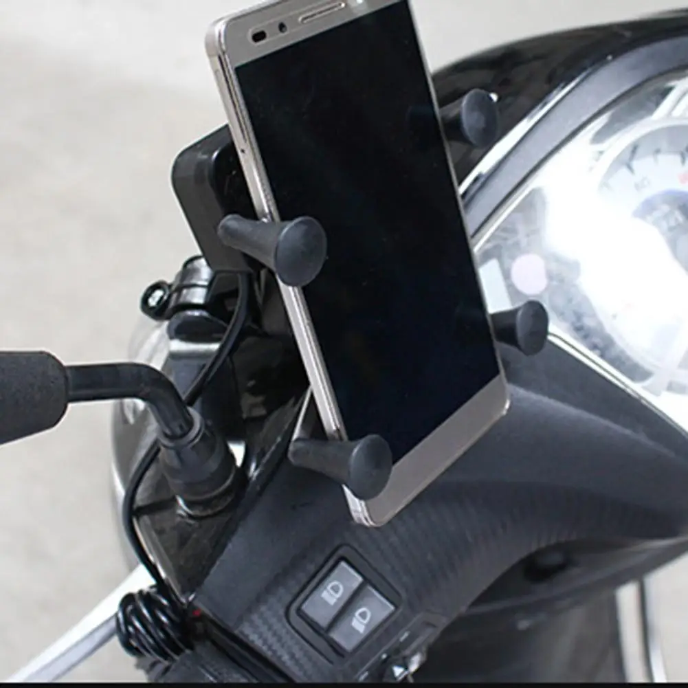 Motorcycle X Type Mobile Phone Metal Holder with 2A USB Charger Rearview Mirror Car Phone Holder
Motorcycle X Type Mobile Phone Metal Holder with 2A USB Charger Rearview Mirror Car Phone Holder