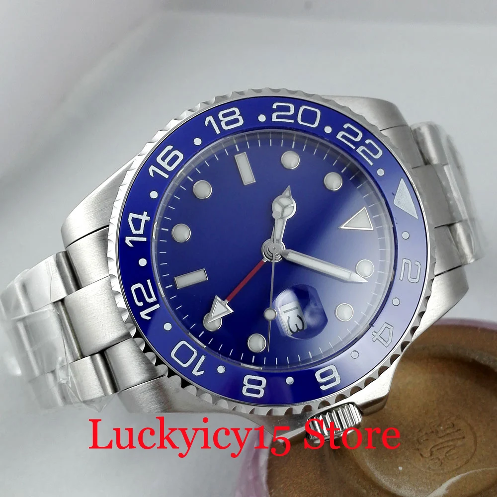 Sapphire Glass Luxury Blue Dial 40mm Automatic Mechanical Men's Watch With Auto Date Mental Strap
Sapphire Glass Luxury Blue Dial 40mm Automatic Mechanical Men's Watch With Auto Date Mental Strap
