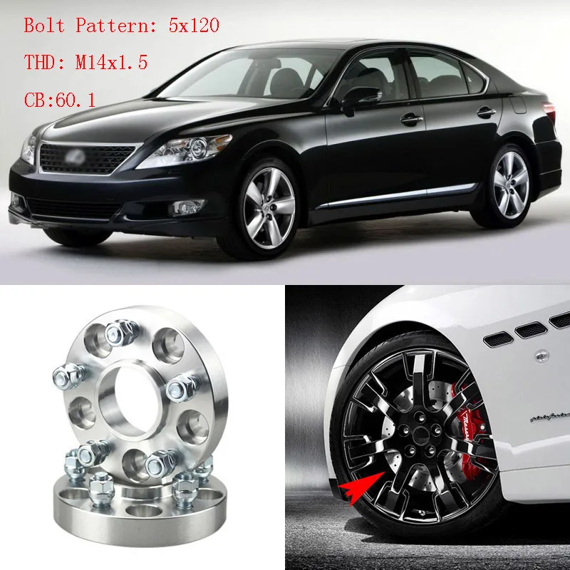 4pcs 1" Wheel Spacers Adapters 5 Lug 5x4.7"/5x120-14x1.5 Studs For Lexus LS 2007+
4pcs 1" Wheel Spacers Adapters 5 Lug 5x4.7"/5x120-14x1.5 Studs For Lexus LS 2007+
