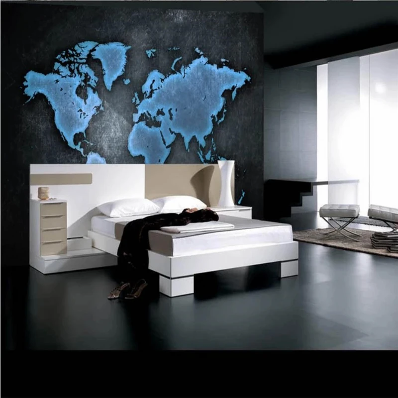 Custom wallpaper mural modern world map blue art stereo TV background wall home decoration high-grade waterproof material
Custom wallpaper mural modern world map blue art stereo TV background wall home decoration high-grade waterproof material