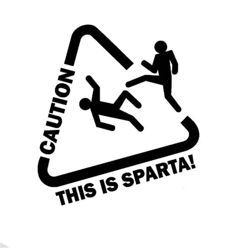 14CM*15.5CM Caution This Is Sparta Car Styling Accessories Motorcycle Car Stickers And Decals Black Or Sliver C8-0865
14CM*15.5CM Caution This Is Sparta Car Styling Accessories Motorcycle Car Stickers And Decals Black Or Sliver C8-0865