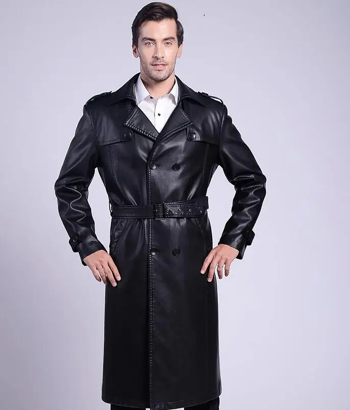 Korean winter black suits collar casual leather coats men slim ouble breasted long coat mens leather trench coats fashion 4XL
Korean winter black suits collar casual leather coats men slim ouble breasted long coat mens leather trench coats fashion 4XL
