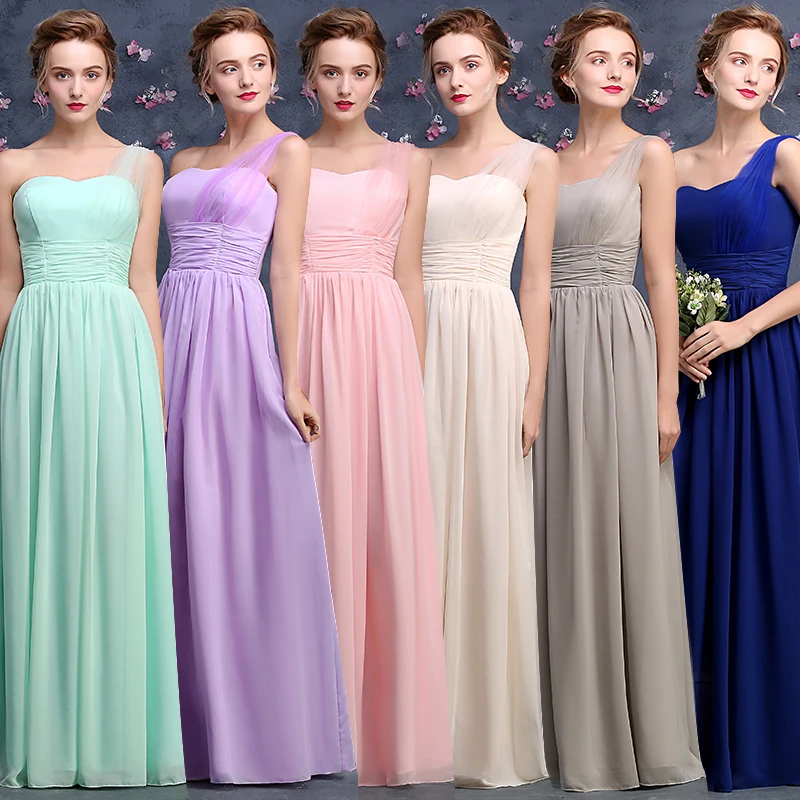 Custom Made 100 COLOR One Shoulder Blue Green Coral Pink Purple Bridesmaid Dresses Sweet Memory Long Chiffon Wedding Party Dress
Custom Made 100 COLOR One Shoulder Blue Green Coral Pink Purple Bridesmaid Dresses Sweet Memory Long Chiffon Wedding Party Dress