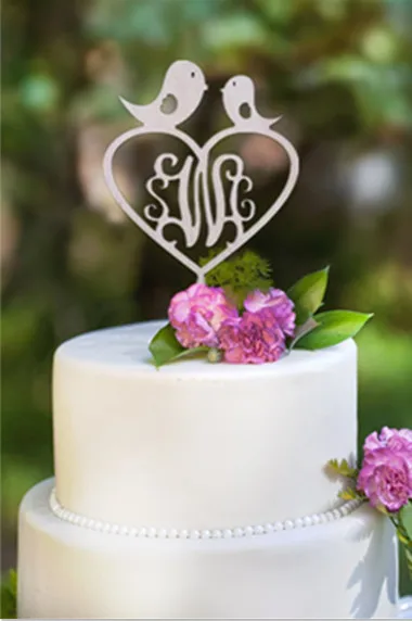 Buythrow Customized Monogram Love Birds Wood Cake Topper with Heart wedding cake topper free shipping 10pcs
Buythrow Customized Monogram Love Birds Wood Cake Topper with Heart wedding cake topper free shipping 10pcs