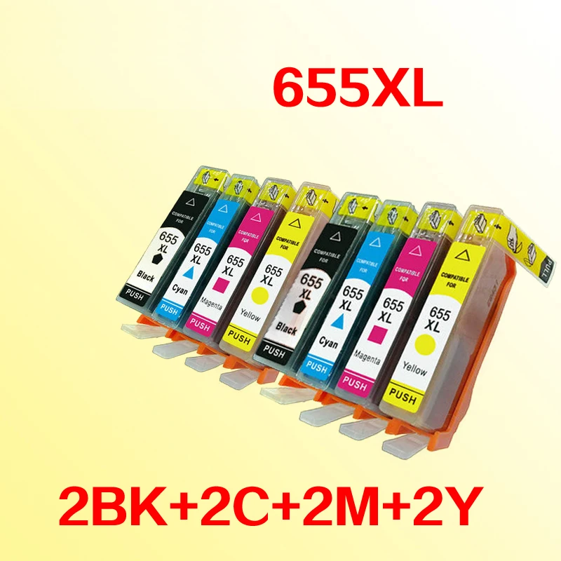 8x чернильные картриджи, совместимые с for655 655xl для 655 4615 4625 6625 6525 3525 5525
8x чернильные картриджи, совместимые с for655 655xl для 655 4615 4625 6625 6525 3525 5525