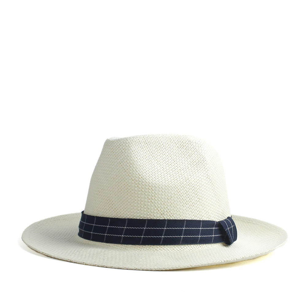 Соломенная шляпа с широкими полями для мужчин и женщин Панама пляжа модный