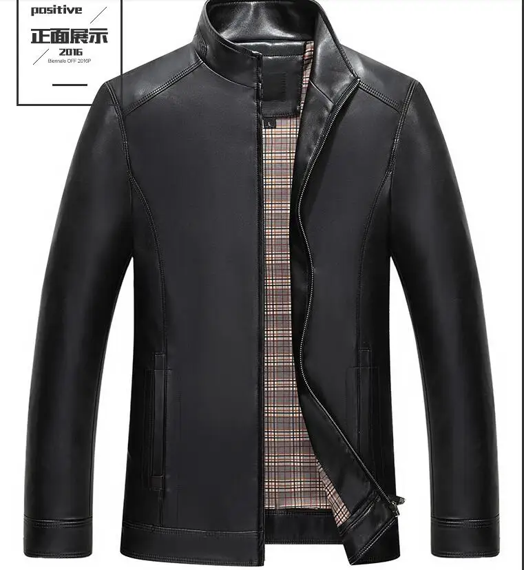L--4XL HOT / Winter Men New Leisure Fashion Big Yards Thin Leather Of Cultivate One's Morality Jacket
L--4XL HOT / Winter Men New Leisure Fashion Big Yards Thin Leather Of Cultivate One's Morality Jacket