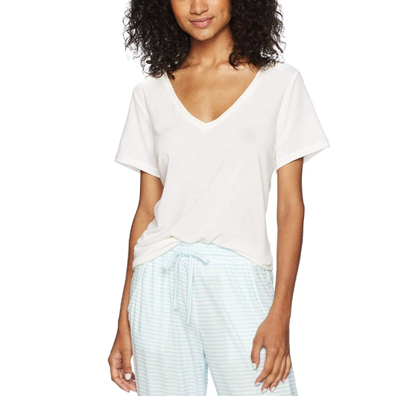 Neatie kiddie White Summer Casual T shirt Women Tops Street Home Night Wear Loose Elastic V-neck T-shirt Female Clothes
Neatie kiddie White Summer Casual T shirt Women Tops Street Home Night Wear Loose Elastic V-neck T-shirt Female Clothes