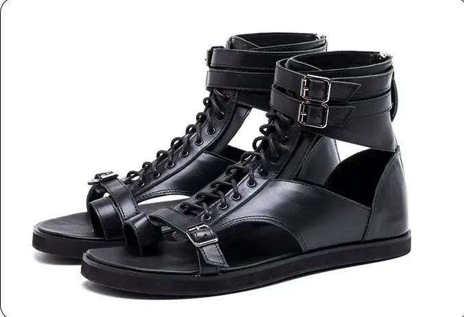 Fashion handmade genuine leather Roman skin sandals men's luxury high top quality soft leather ankle sandals for men
Fashion handmade genuine leather Roman skin sandals men's luxury high top quality soft leather ankle sandals for men