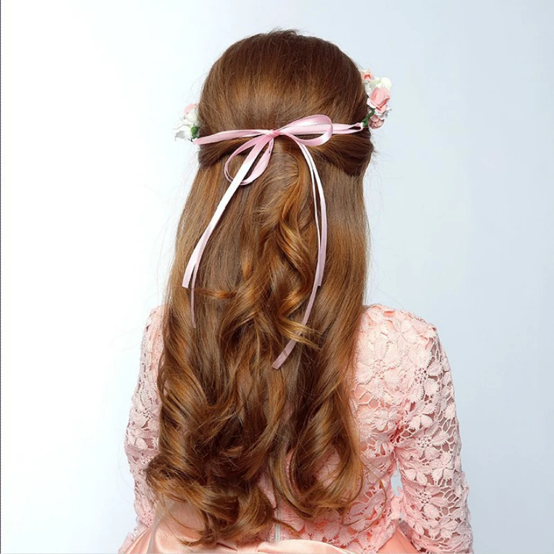 Детский обруч для волос с цветочной головкой девочек украшение принцессы