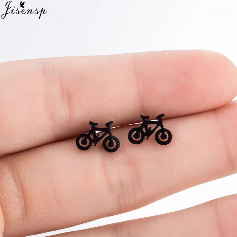 Jisensp Cute Tiny Bike Bicycle Earrings for Women Best Friend Gifts Ear Jewelry Fashion Black Color Fitness Sport Stud Earrings
Jisensp Cute Tiny Bike Bicycle Earrings for Women Best Friend Gifts Ear Jewelry Fashion Black Color Fitness Sport Stud Earrings